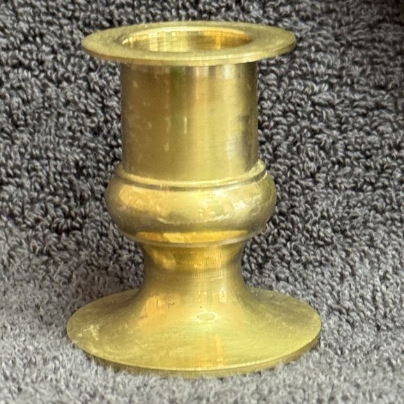 One Vintage Solid Brass Candlestick 2" tall Price Products Bellmawr NJ - Picture 2 of 6